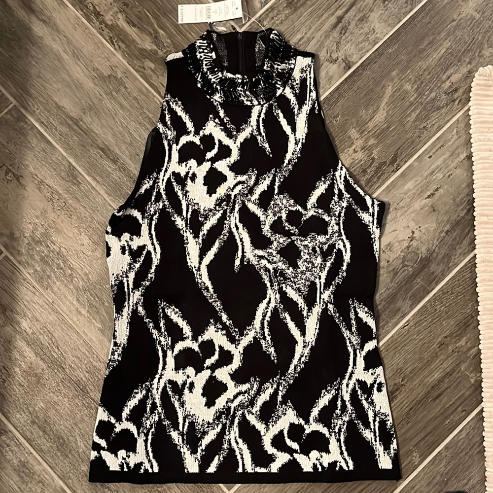 WHBM shell top - black and white